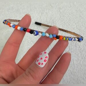 evil eye beaded headband